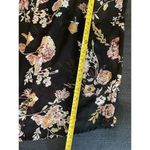 Wall Flower  Open Front Floral Kimono Small Black 3/4 Sleeve Semi-Sheer Polyester Photo 4