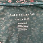 American Eagle Soft & Sexy Tank Top Womens XL Green Floral Stretch Knit Summer Photo 8