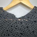 Handmade Knit Charcoal Gray Poncho. OSFM. Size undefined Photo 3