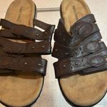 Pierre Dumas Brown Hook & Loop Sandals Women's Size 9 Photo 0