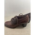 Valerie Stevens Kelsey Women's Brown Croc Leather Block High Heel Shoes Sz 6.5 B Photo 3