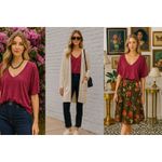 UpWest 100% Cotton Slub Knit V Photo 1