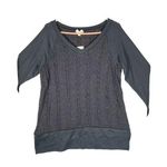 Suzanne Betro Weekend Pullover Sweater Black Grey Long Sleeve Size L Brand New Photo 0