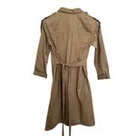 ZARA TRF women’s solid beige camel long sleeve mini shirt dress Size M Photo 1