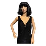 Onyx Nite Iridescent Dark Black Blue Sleeveless Embellished Formal DRESS size 12 Photo 6