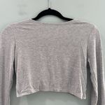 Aerie  Offline Thumbs Up Bow Crop Top Grey Medium Photo 7