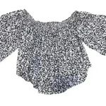 ZARA Trafaluc Daisy Print Flowy Off the Shoulder Crop Top Size L Photo 0