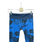 Lululemon  Run Inspire Crop II Jumbo Inky Floral‎ Blue Black Size 4 Photo 3