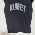 Free People Vintage Souls Black Manifest Oversized Muscle Shirt Sz XS Photo 3