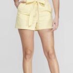 A New Day NWOT Seersucker Yellow White Gingham Shorts New Photo 2