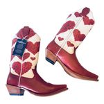 Twisted X NEW Boots Steppin Out WESTERN BOOT Women's 10 B Cherry Red Rose Heart Photo 0