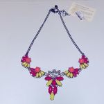 Amrita Singh Melissa Fushia, yellow & crystal floral statement necklace. NWT. Photo 4