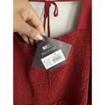 Ava & Viv  Women's 3X Balloon Elbow Sleeve Smocked Dress Red Flowy Pockets NEW Photo 4