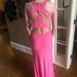 Zoey Grey NWT Jeweled neck dress HOT Pink Prom Evening Gown Photo 1