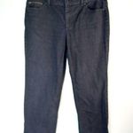 Ann Taylor 12 34x26 Lindsay Waist Modern Fit Straight Ankle Jeans in Black Photo 0