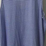 J.Crew  Sz M Blue & White Striped Sleeveless Top W Sequins Photo 4