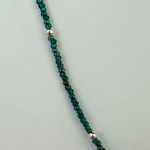 Hand Crafted Pearl Focal Beaded Green Seed Beads Necklace Purple Photo 2