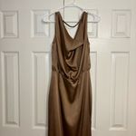 Fame and Partners  Brown Cowl Neck Libra Dress Photo 1