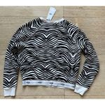 UGG NEW  Zebra Print‎ Crewneck Sweatshirt Long Sleeve Pullover XS Photo 5