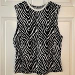 Zyia  Active Womens Safari Tank Top Zebra Print Black‎ White Size XXL Photo 1