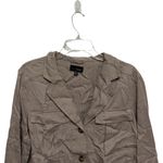 Lucy Paris  Beige Cropped Utility Jacket Button Closure Y2K Vibes Size large Photo 1