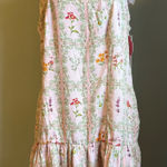 Aguabendita X target Pink Floral Ruffle Tiered Mini Dress m boho cottage fairy Size M Photo 0