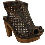 Five Worlds Ana Open Toe Heeled Sandals Size 7 NWOB Brown Photo 0