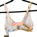 Billabong NWT Classic Printed Band Bikini Top Large Photo 1