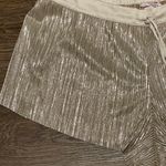 Victoria's Secret Victoria’s Secret Champagne Gold Shimmery Pleated Ribbed Pajama Shorts Sz Large Photo 2