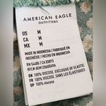 American Eagle  Green Floral Smocked Tie Shoulder Sleeveless Jumpsuit Cottagecore Photo 6