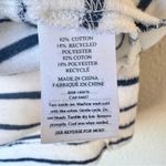 Faherty  Blue White Striped Terry Knit Short Sleeve Top Womens M Polo Casual Photo 7