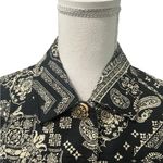 Coldwater Creek Silk Cotton Textured Woven Button Up Jacket/Top Petite M Photo 2