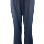 AQUA NEW Navy Blue Pinstripe High Rise Flare Bootcut Trousers Dress Pants Sz XS Photo 2