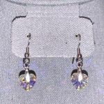 Swarovski Crystal AB Heart Dangle Fish Hook Earrings Silver Photo 8