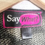 Say What? Say What? Black & Cream Aztec Open Front Cardigan Sweater Size Large Southwest Photo 6