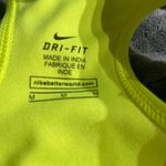 Nike  Dri Fit Neon Green Racerback Sports Bra Medium Photo 3
