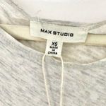 Max Studio New Knotted Hem Cap Sleeve Tee Knit Jersey Heather Pebble Photo 13