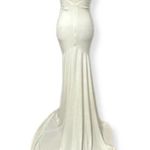 La Femme Formal Maxi Dress Mermaid Style Backless Sleeveless White W US 4 NWOT Photo 4