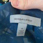 Classiques Entier  silk abstract print smocked accent midi dress pleated size 6 Photo 13