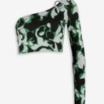 ZARA NWT Asymmetrical one shoulder retro crop top Ring Detail Bloggers Fave Photo 3