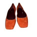 Franco Sarto NEW Sarto by Flexa Amaya Ballet Suede Square Toe Flats Burnt Orange Photo 2