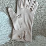 Vintage cotton blush pink short gloves Tan Photo 1