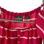 Soho NWT  Pink Striped Top Shirt Size Medium Photo 1