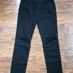 J Brand • Caitland slim boyfriend jeans Retrograde wash black straight rip knee Photo 2