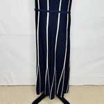 Calvin Klein Sweater Dress Size M Sleeveless Long Navy Blue Striped Photo 6