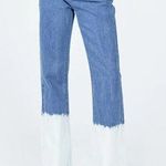 Princess Polly Myrtle Ombre Dip Dye Denim Mid Slouch Jeans 4 Photo 0