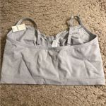 Aerie Gray Superchill Seamless Lace Trim Corset Tank Top Bralette - size XL Photo 1
