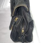Botkier  Black‎ Leather Gold Hardware Zipper Accent Satchel Bag Photo 4