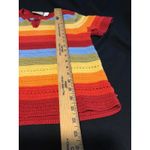 Liz Claiborne  Crochet‎ Knit Top Colorful Striped Short Sleeve Womens S/M Photo 6