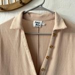 Princess Polly Beige Kegan Romper Henley Waffle Knit Size 2 Photo 4